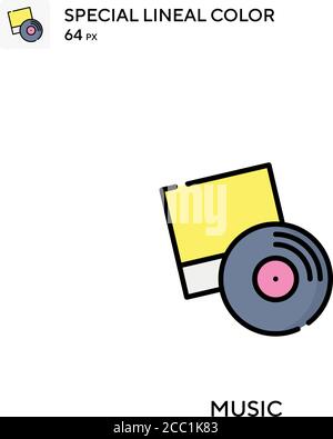 Music Special Lineales Farbvektor-Symbol. Musiksymbole für Ihr Geschäftsprojekt Stock Vektor