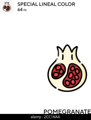 Granatapfel Spezielle Linienfarbe Vektor-Symbol. Granatapfel-Symbole für Ihr Geschäftsprojekt Stock Vektor