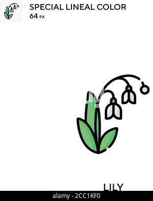 Lily Special Lineal Farbe Vektor-Symbol. Lily Icons für Ihr Business-Projekt Stock Vektor