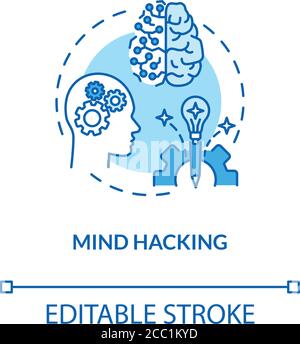 Symbol für das Konzept „Mind Hacking“ Stock Vektor