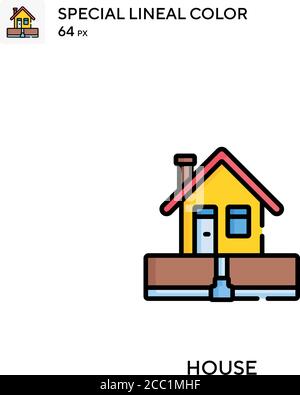 House Special Lineal Farbe Vektor-Symbol. Haus Symbole für Ihr Business-Projekt Stock Vektor