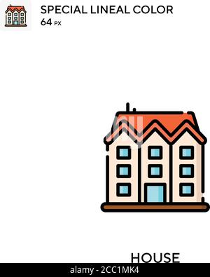 House Special Lineal Farbe Vektor-Symbol. Haus Symbole für Ihr Business-Projekt Stock Vektor