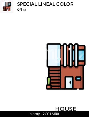 House Special Lineal Farbe Vektor-Symbol. Haus Symbole für Ihr Business-Projekt Stock Vektor