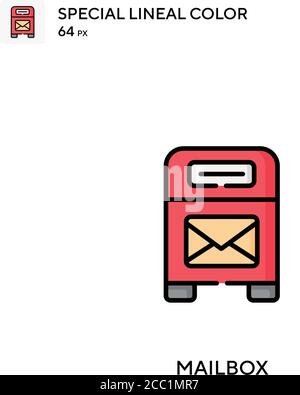 Mailbox spezielles lineales Farbvektorsymbol. Mailbox-Symbole für Ihr Geschäftsprojekt Stock Vektor