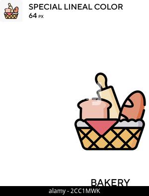 Bakery Special Lineal Farbe Vektor-Symbol. Bäckereisymbole für Ihr Geschäftsprojekt Stock Vektor