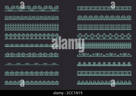 Elegante Spitzenborte Frames Laser geschnitten Stock Vektor