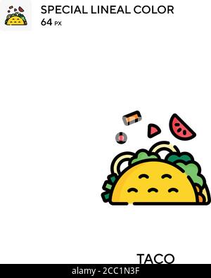 Taco Special Lineal Farbe Vektor-Symbol. Taco Icons für Ihr Business-Projekt Stock Vektor