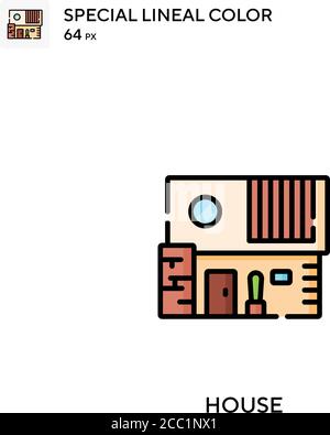 House Special Lineal Farbe Vektor-Symbol. Haus Symbole für Ihr Business-Projekt Stock Vektor