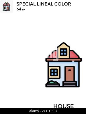 House Special Lineal Farbe Vektor-Symbol. Haus Symbole für Ihr Business-Projekt Stock Vektor