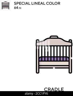 Cradle spezielles lineales Farbvektorsymbol. Cradle-Symbole für Ihr Geschäftsprojekt Stock Vektor