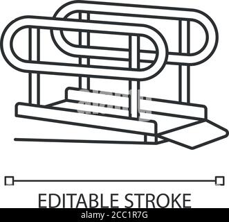 Rollstuhl Rampe lineares Symbol Stock Vektor