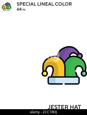 Jester hat Special Lineal Farbe Vektor-Symbol. Jester hat Icons für Ihr Business-Projekt Stock Vektor
