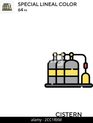 Zisterne spezielles lineales Farbvektorsymbol. Zisternen-Symbole für Ihr Geschäftsprojekt Stock Vektor
