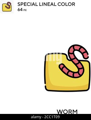 Worm spezielles lineales Farbvektorsymbol. Worm-Symbole für Ihr Geschäftsprojekt Stock Vektor