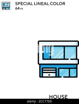 House Special Lineal Farbe Vektor-Symbol. Haus Symbole für Ihr Business-Projekt Stock Vektor
