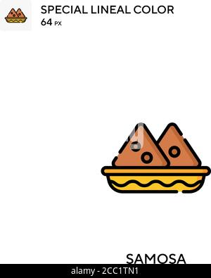 Samosa spezielles lineales Farbvektorsymbol. Samosa Icons für Ihr Business-Projekt Stock Vektor
