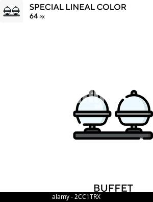 Buffet Special Lineal Farbe Vektor-Symbol. Buffet-Symbole für Ihr Geschäftsprojekt Stock Vektor