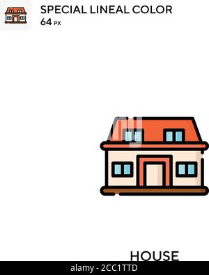 House Special Lineal Farbe Vektor-Symbol. Haus Symbole für Ihr Business-Projekt Stock Vektor
