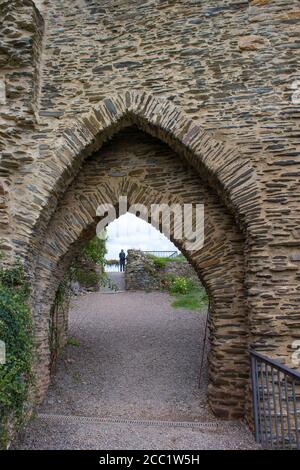 Burg Metternich über dem Moseltal, Deutschland Stockfoto