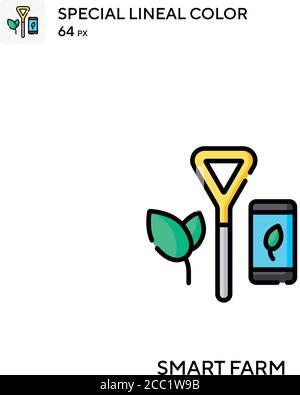 Smart Farm spezielles lineales Farbvektorsymbol. Smart Farm-Symbole für Ihr Geschäftsprojekt Stock Vektor