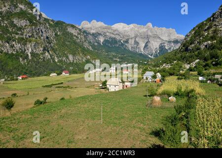 Albanien, Ansicht von Theth Nationalpark Stockfoto