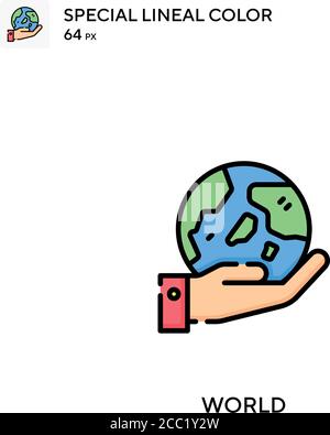 World Special Lineal Farbe Vektor-Symbol. Welt-Symbole für Ihr Geschäftsprojekt Stock Vektor
