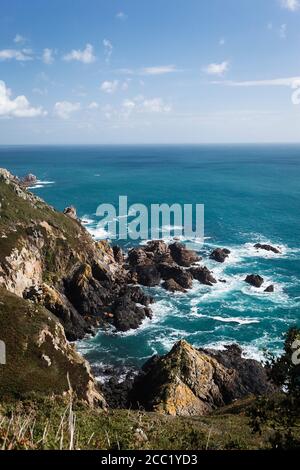 Guernsey, Blick auf La Corbiere Stockfoto