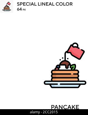 Pancake Special Lineal Farbe Vektor-Symbol. Pancake-Symbole für Ihr Geschäftsprojekt Stock Vektor