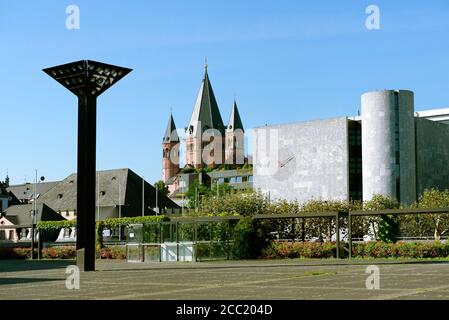 Deutschland, Rheinland-Pfalz, Mainz, Blick auf den Dom von Rathaus Stockfoto