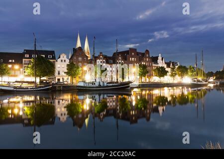 Deutschland, Schleswig-Holstein, Lübeck, Ansicht des Hafenmuseum Stockfoto