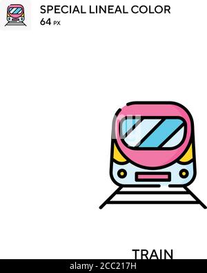 Train Special Lineal Farbe Vektor-Symbol. Trainieren Sie Symbole für Ihr Geschäftsprojekt Stock Vektor