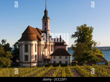 Deutschland, Baden-Württemberg, Blick auf die Basilika Birnau Stockfoto