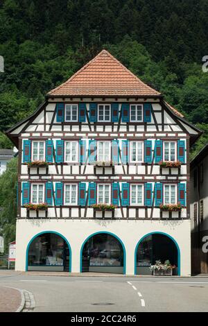 Deutschland, Baden-Württemberg, Fachwerkhaus im Staedtle Stadtzentrum Stockfoto