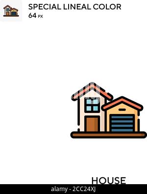 House Special Lineal Farbe Vektor-Symbol. Haus Symbole für Ihr Business-Projekt Stock Vektor