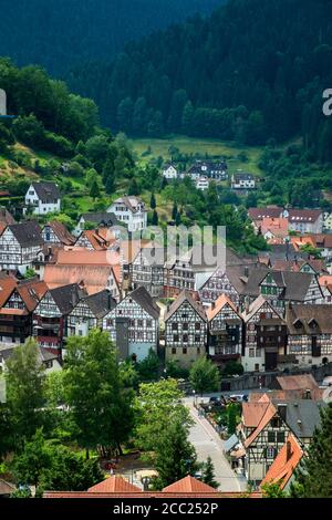 Deutschland, Baden-Württemberg, Blick auf Fachwerkhaus Stockfoto