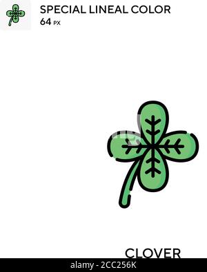 Clover Special Lineal Farbe Vektor-Symbol. Kleeblatt-Symbole für Ihr Geschäftsprojekt Stock Vektor