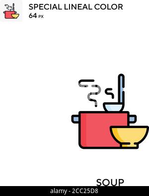 Suppen Special Lineal Farbe Vektor-Symbol. Soup-Symbole für Ihr Geschäftsprojekt Stock Vektor