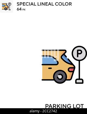 Parkplatz Special Lineal Farbe Vektor-Symbol. Parkplatzsymbole für Ihr Geschäftsprojekt Stock Vektor