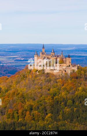 Deutschland, Baden-Württemberg, Ansicht der Burg Hohenzollern in Hechingen Stockfoto