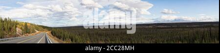 USA, Alaska, Blick auf Mount Sanford und Mount Trommel Stockfoto