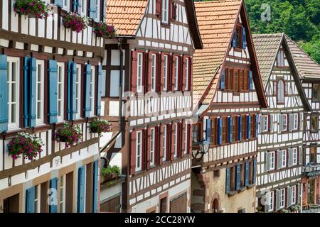 Deutschland, Baden-Württemberg, Fachwerkhaus im Staedtle Stadtzentrum Stockfoto