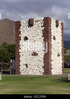 Spanien, Blick auf den Earls Tower in San Sebastian in La Gomera Stockfoto