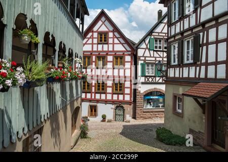 Deutschland, Baden-Württemberg, Fachwerkhaus im Staedtle Stadtzentrum Stockfoto