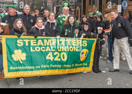 St. Patrick's Day, Parade, Philadelphia, PA, USA Stockfoto