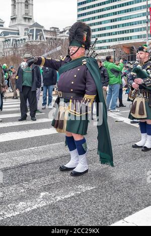 St. Patrick's Day, Parade, Philadelphia, PA, USA Stockfoto