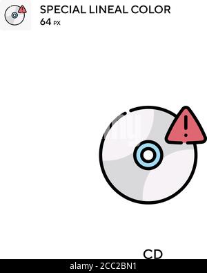 CD-spezielles lineales Farbvektorsymbol. CD-Symbole für Ihr Geschäftsprojekt Stock Vektor