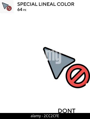 Kein spezielles lineales Farbvektorsymbol. Nicht Symbole für Ihr Geschäftsprojekt Stock Vektor
