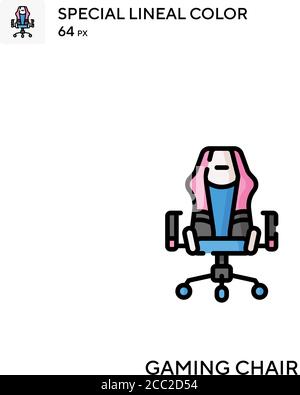 Gaming-Stuhl Spezielle lineare Farbe Vektor-Symbol. Gaming Stuhl Symbole für Ihr Business-Projekt Stock Vektor