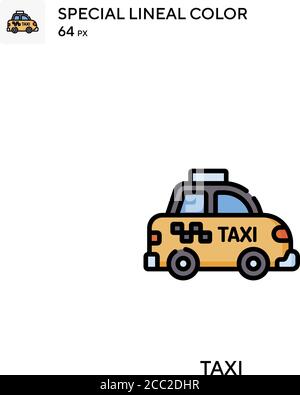 Taxi Special Lineal Farbe Vektor-Symbol. Taxi-Symbole für Ihr Geschäftsprojekt Stock Vektor