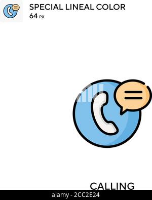 Symbol für den speziellen Linienfarbvektor wird aufgerufen. Aufrufen von Symbolen für Ihr Geschäftsprojekt Stock Vektor